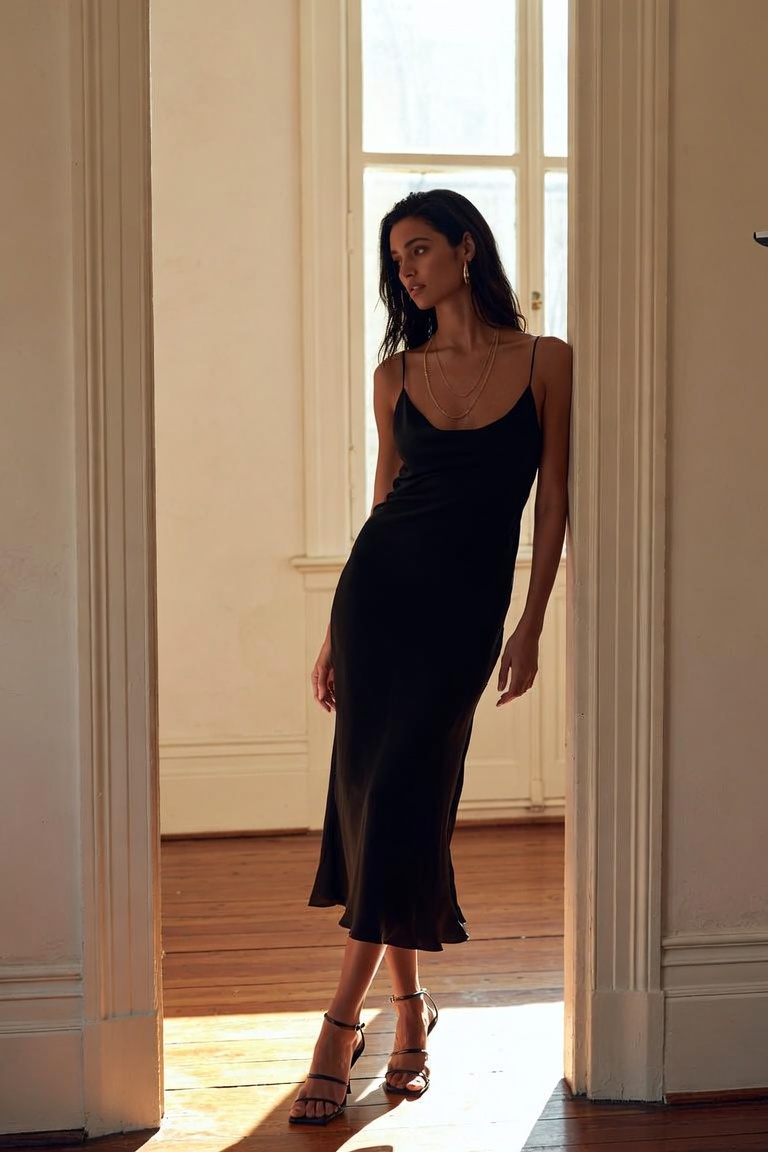The New Bohemia — a tall slender model in a deep red romantic ruffled tiered bohemian maxi dress walking through wildflowers on a California coastal cliff, the ESVRA styling edit on 2026's bohemian dress revival